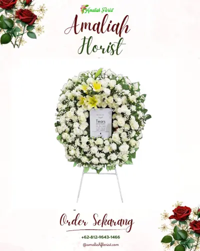 Krans Bunga Duka Cita di Tonjong